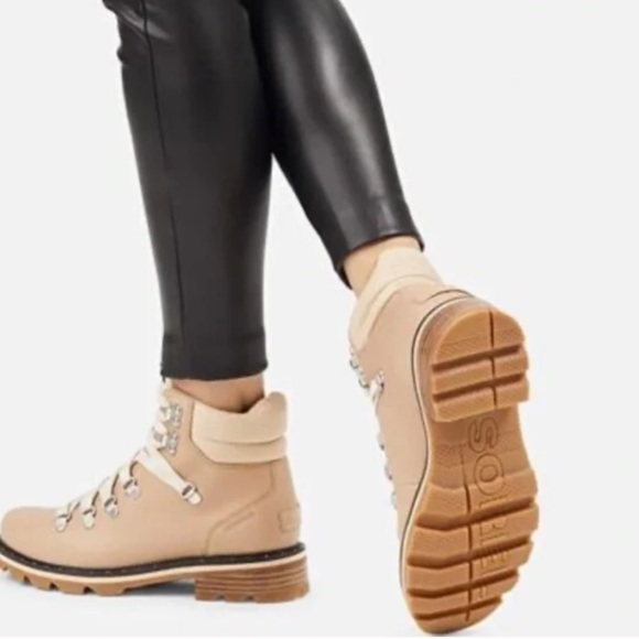 Sorel Shoes - Sorel Lennox Hiker Boot, Leather, Waterproof, Honest Beige Tan